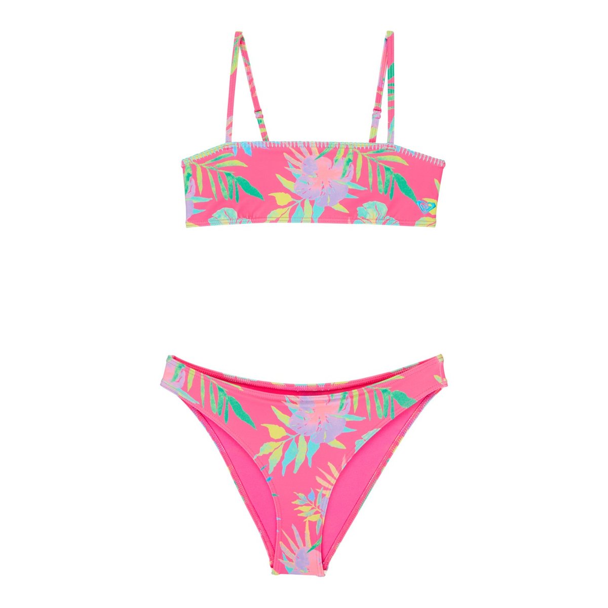 Ensemble 2 pièces bikini bandeau deux pièces AQUARELLA SET. rose sangria sunset aquarella rg, ROXY
