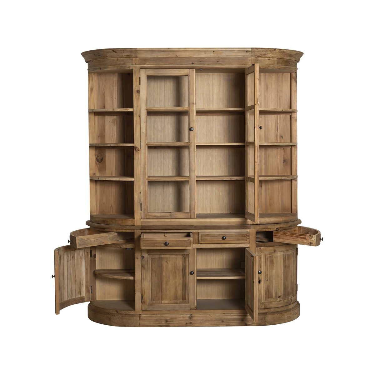 Vaisselier en bois recyclé GARANCE bois clair, MADE IN MEUBLES