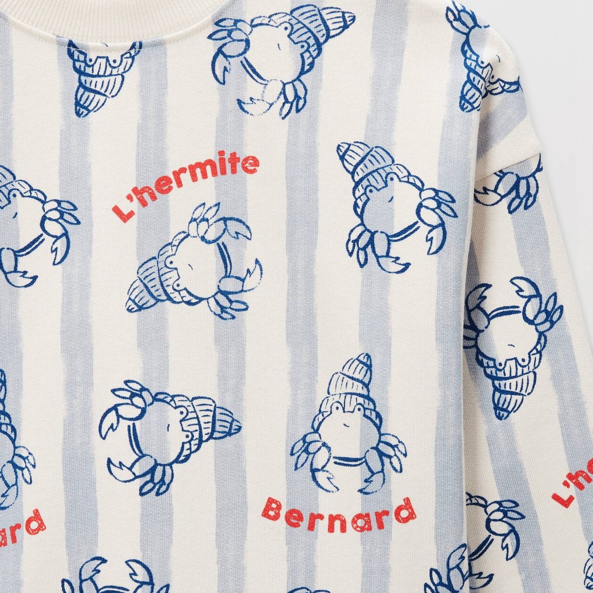 Sweat col rond imprimé en coton BIO GOTS naturel, MONOPRIX