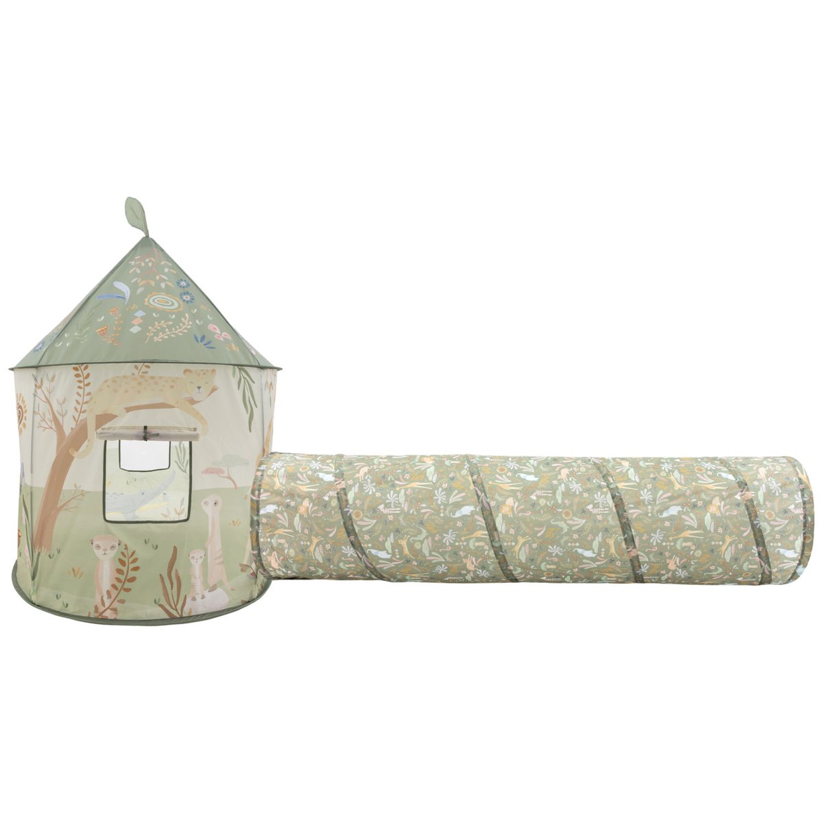 Tente de jeu avec tunnel multicolore, LITTLE DUTCH