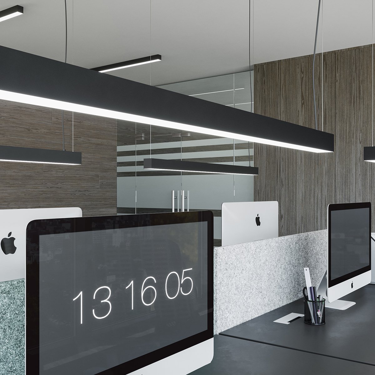 Suspension Aluminium Blanc LED 1 Pinne blanc, EDEN