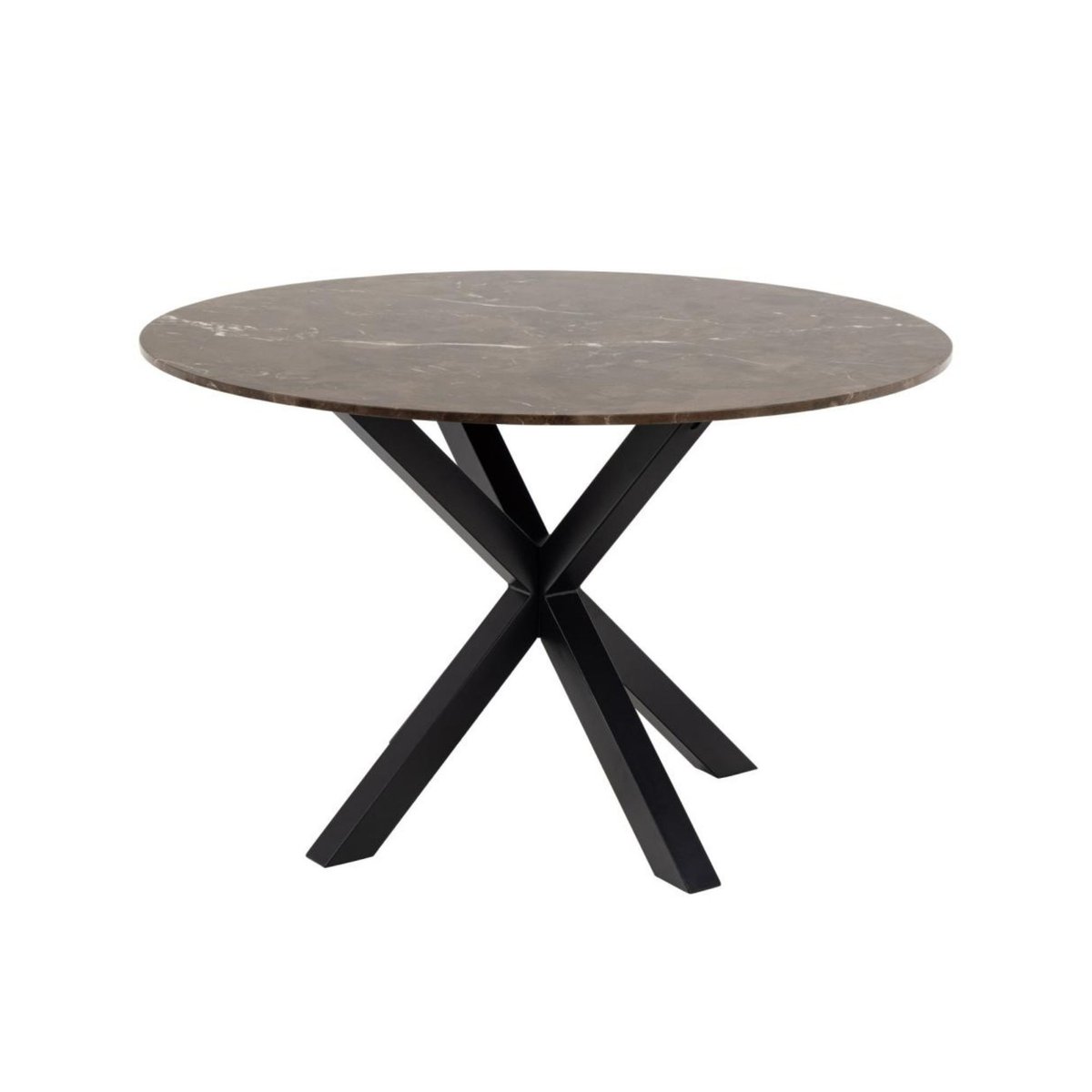 Table à manger ronde en marbre marron L120 6 personnes - NEIVA marron, HELLIN, DEPUIS 1862