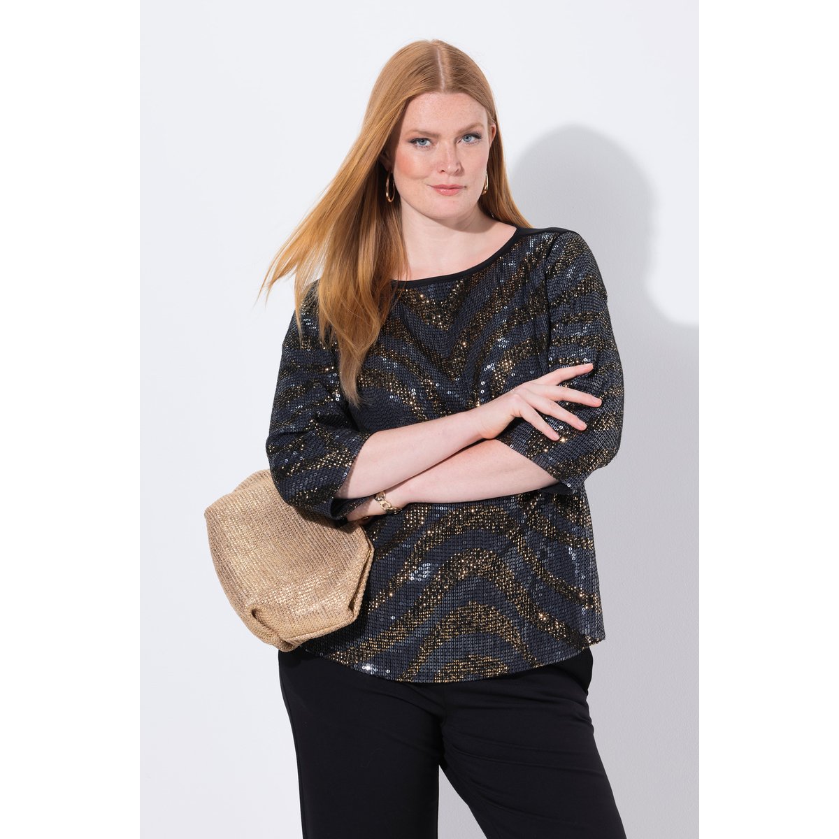 Blouse doublée noir, ULLA POPKEN
