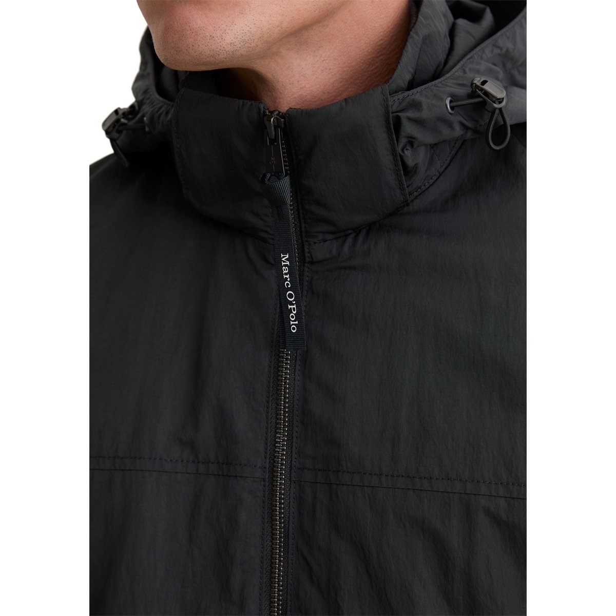 Veste légèrement ouatinée regular avec capuche amovible noir, MARC O'POLO