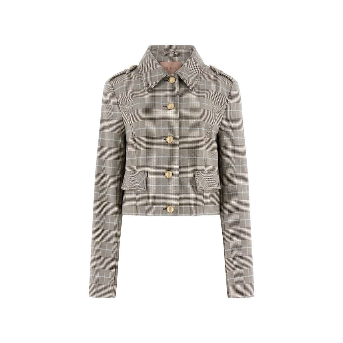 Veste À Carreaux beige, GUESS