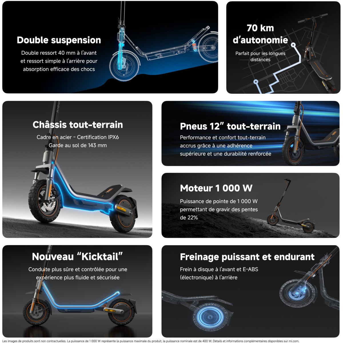 Trottinette électrique Electric Scooter 6 Pro Noir noir, XIAOMI