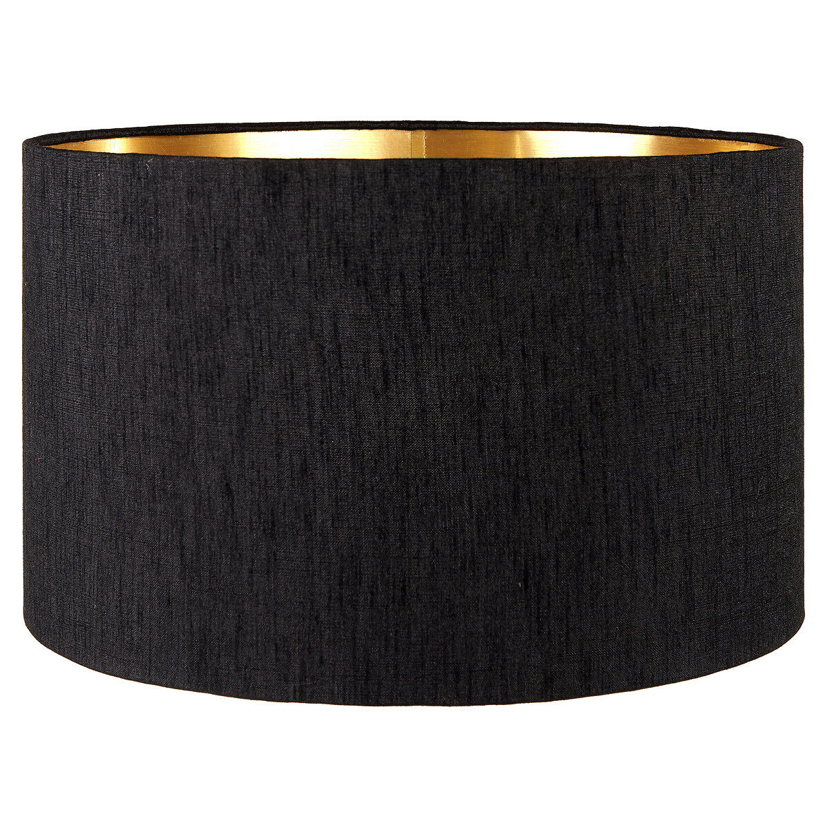 Silas Slubbed Faux Silk Cylinder Shade black, SO'HOME