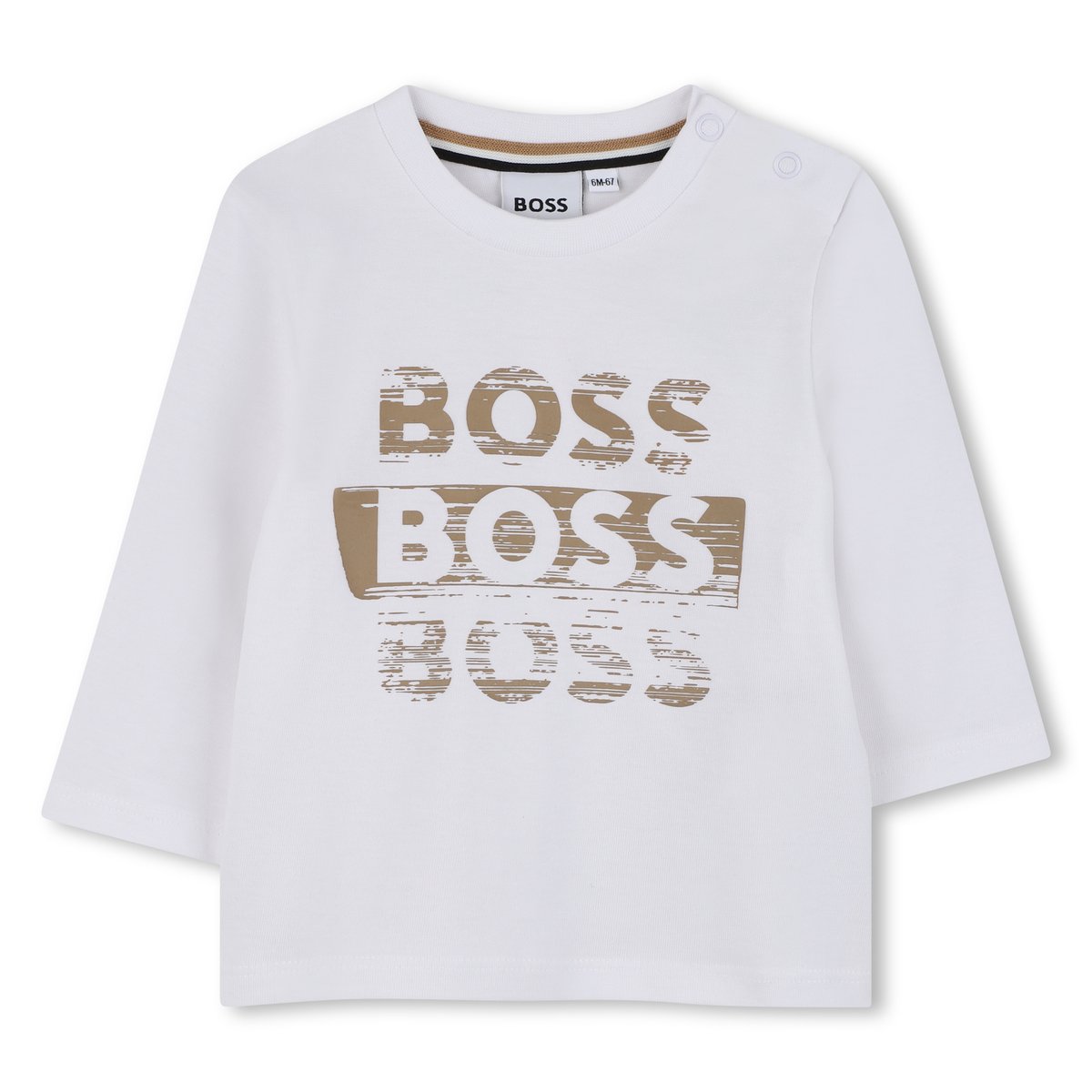 T-shirts à manches longues blanc, BOSS KIDSWEAR
