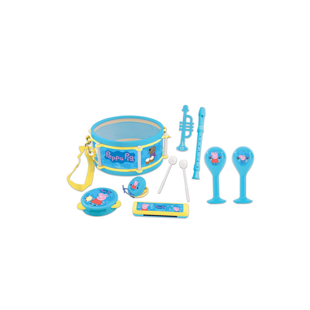 Set Musical 7pcs Peppa Pig bleu, LEXIBOOK
