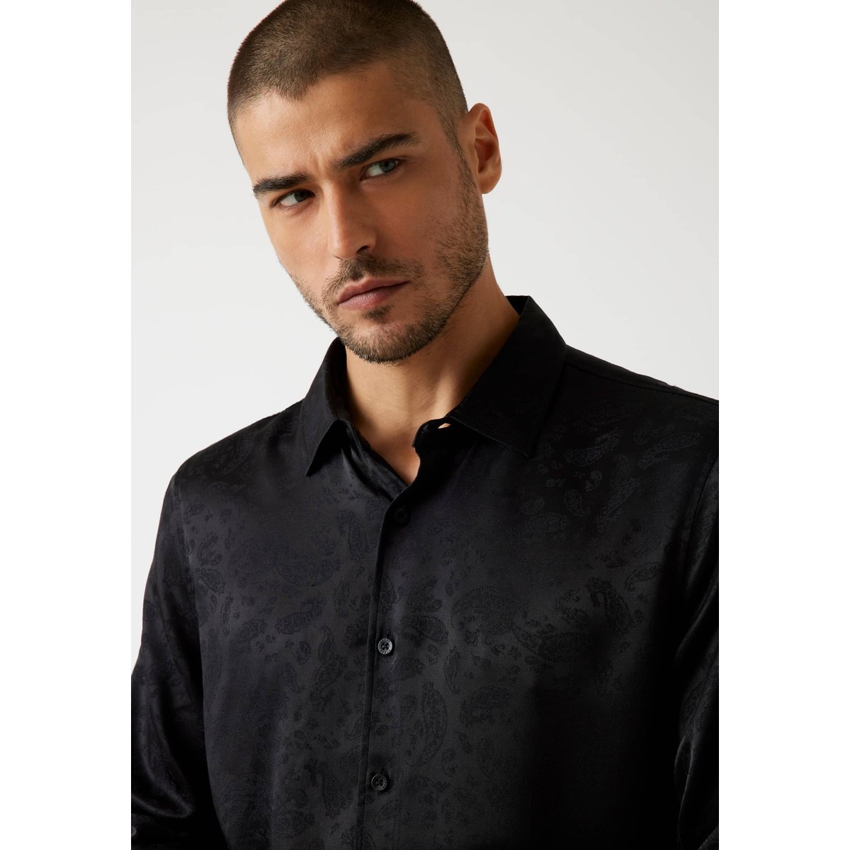 Chemise Cachemire Paisley noir, GUESS