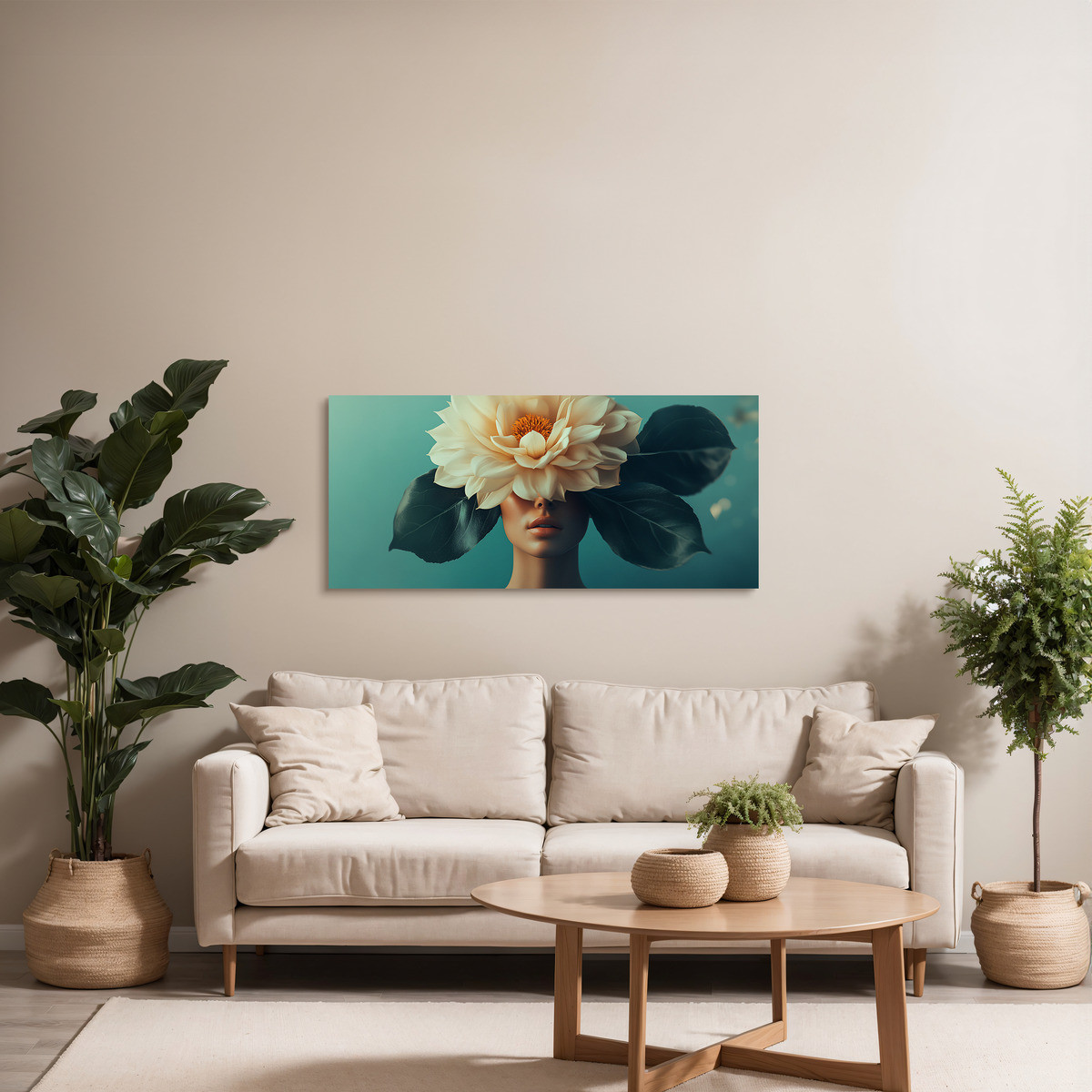 Tableau Sur Verre Synthétique Portrait Pensée Florale FLEUR tableau en verre synthétique, CEANOTHE