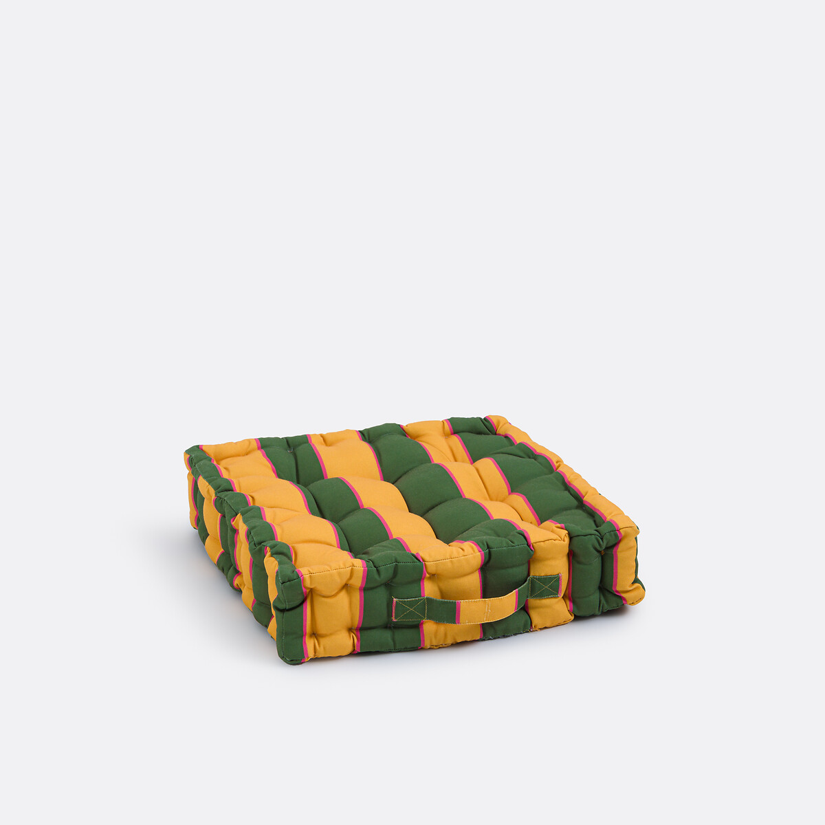 Coussin de sol d'extérieur carré, polyester, 50x50 cm, VALERIA jaune/vert, LA REDOUTE INTERIEURS