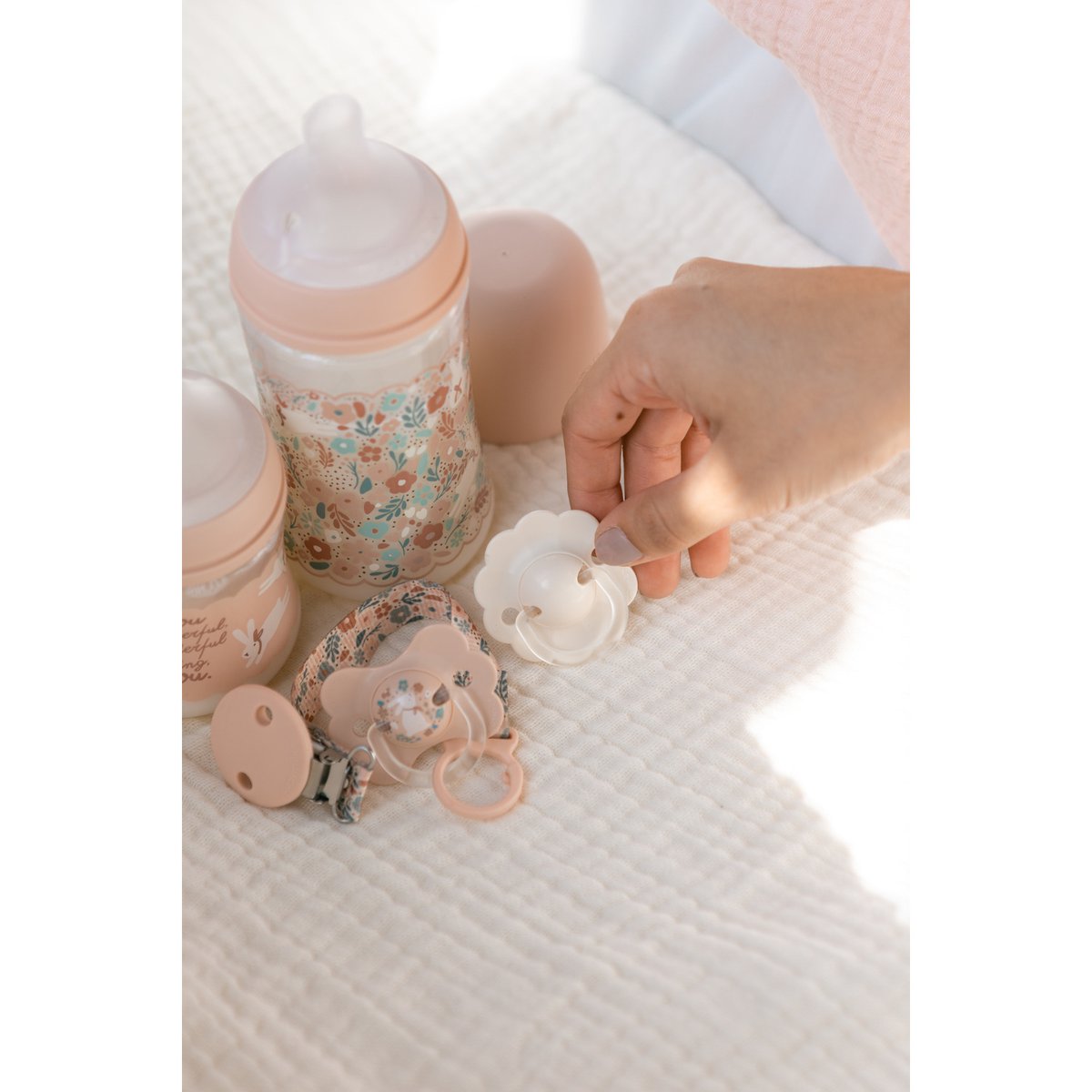 Set de biberons WELCOME BABY lapin rose, SUAVINEX