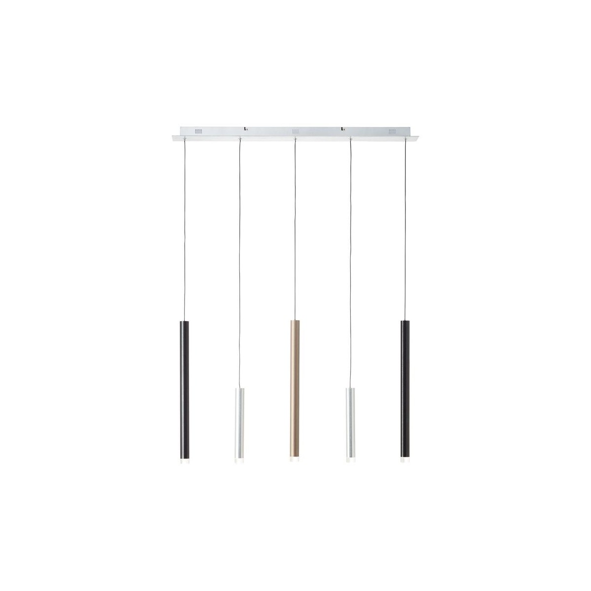 Suspension    lumière chaude  CEMBALO argenté, BRILLIANT