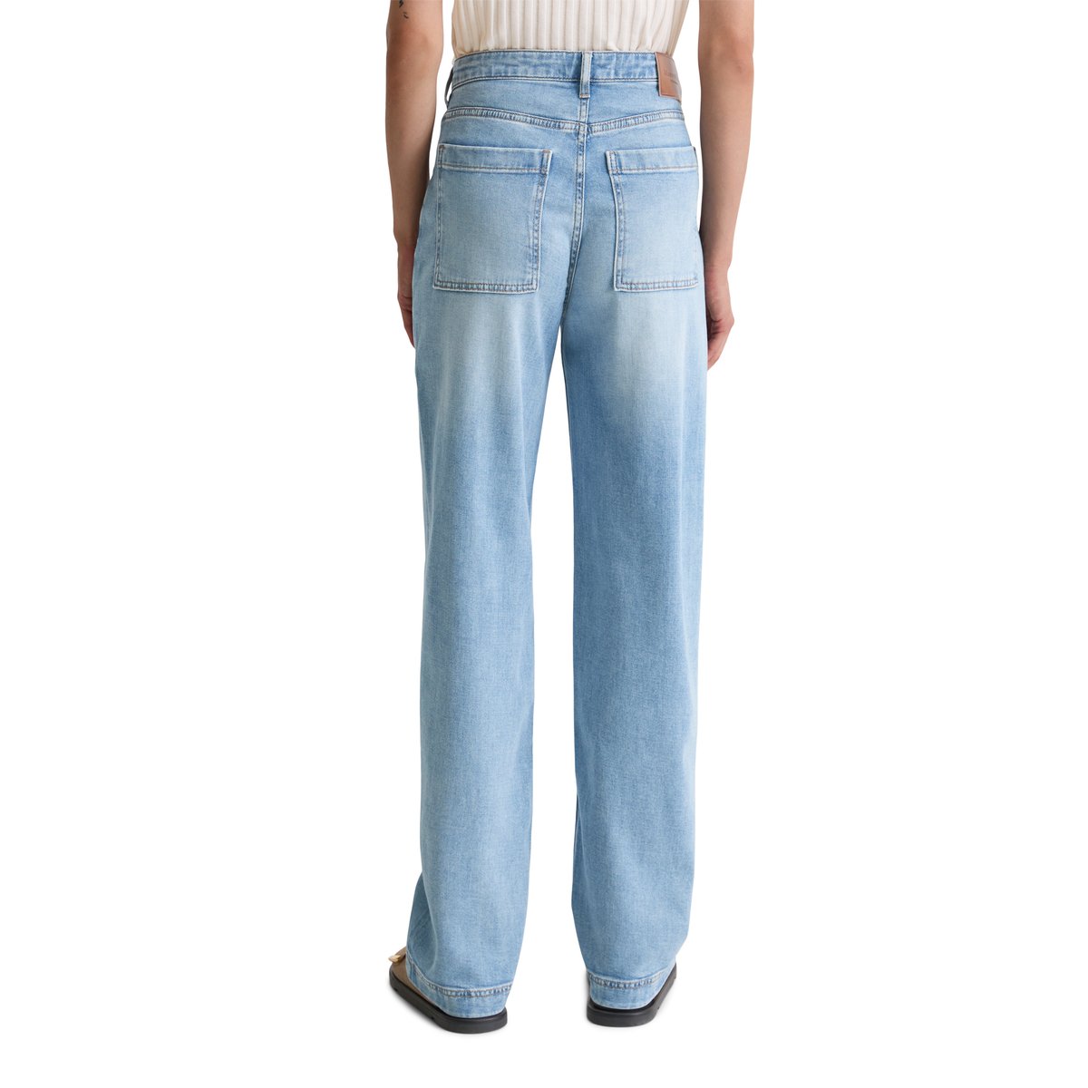 Jeans modèle Leby droit en mélange de coton organique bleu clair, MARC O'POLO