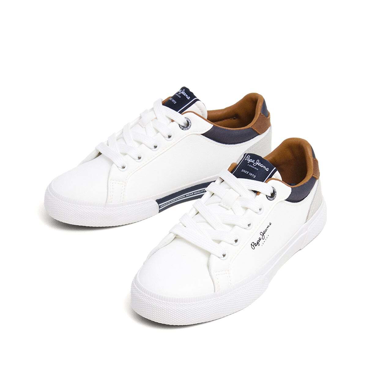 Baskets Kenton Court blanc, PEPE JEANS