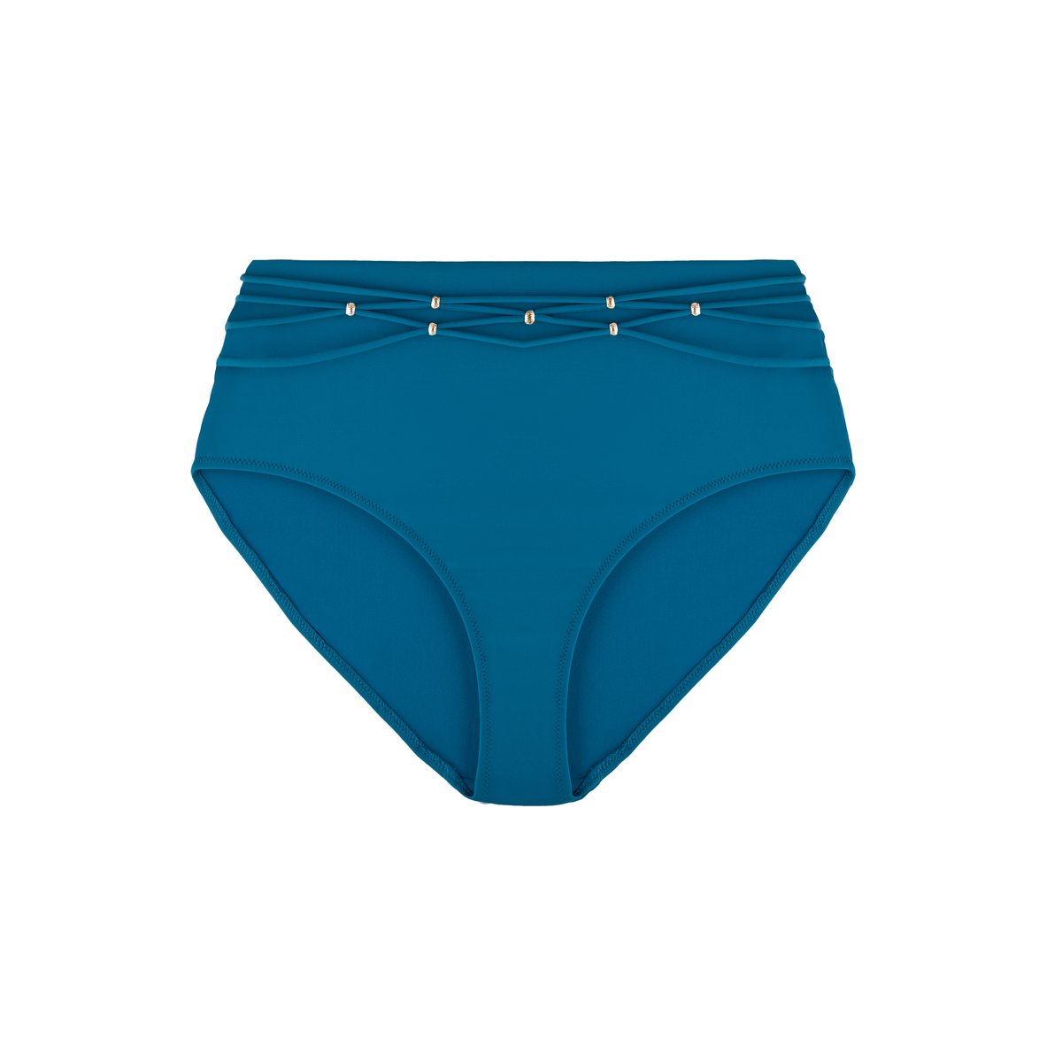 Bas de maillot de bain Culotte taille haute Secret Laguna bleu, AUBADE