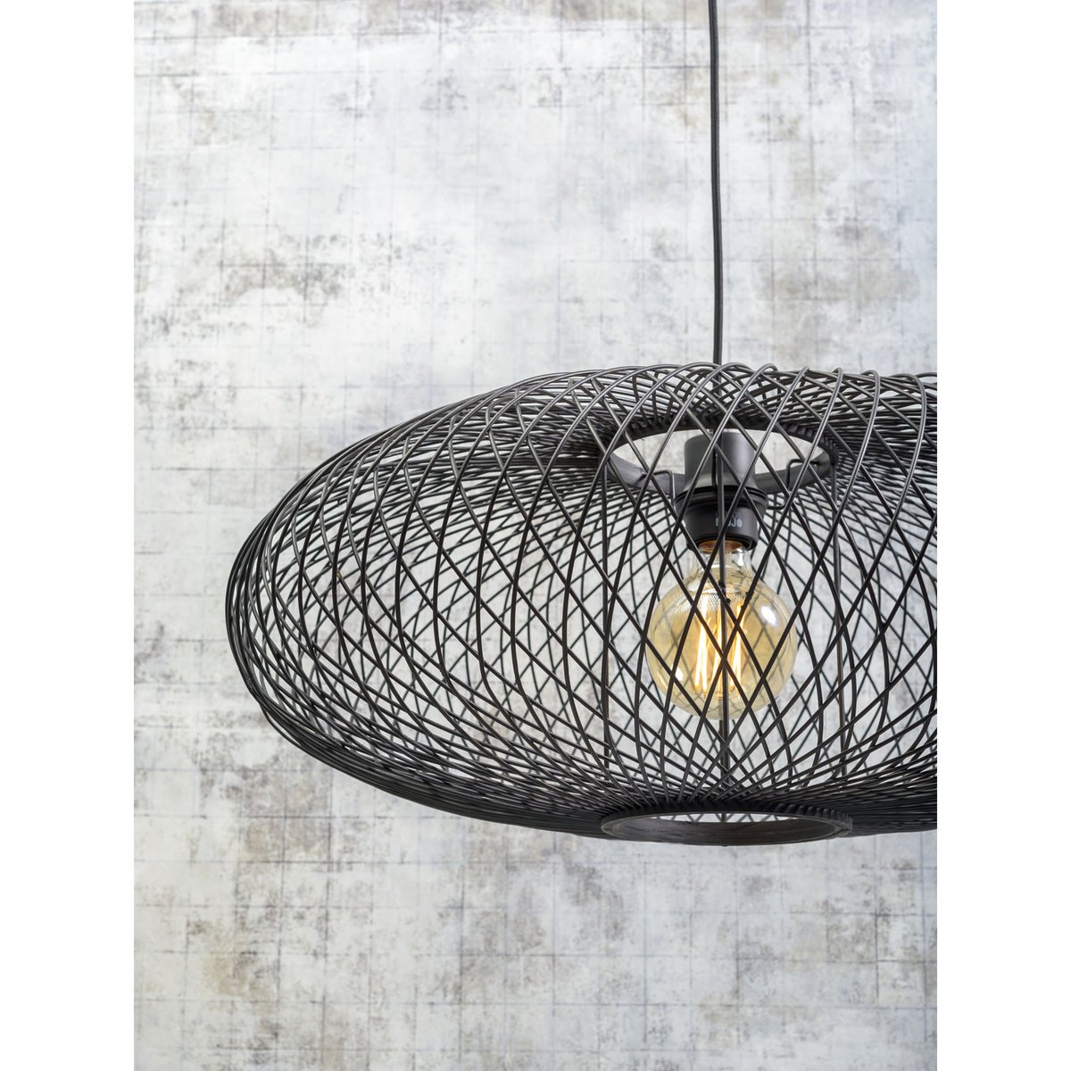 Lampadaire Bambou CANGO noir, GOOD & MOJO