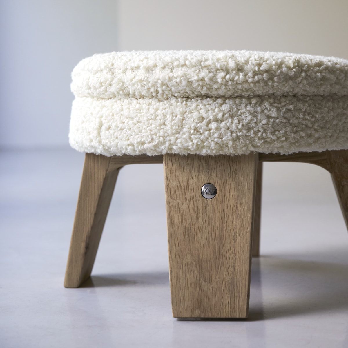 Pouf en Tissu massif, MATTAK blanc, TIKAMOON