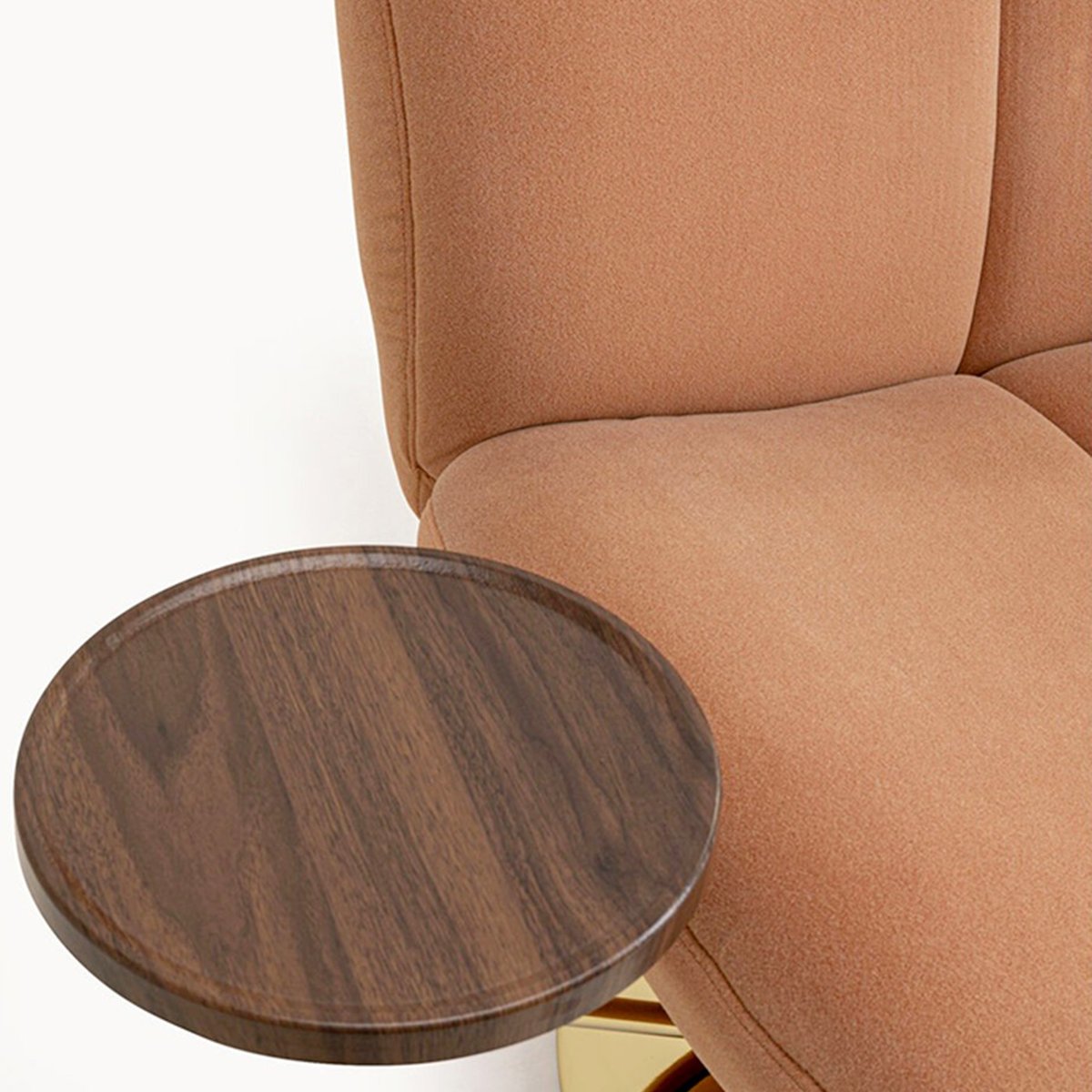 Fauteuil pivotant avec tablette, PIGALLE marron, KARE DESIGN