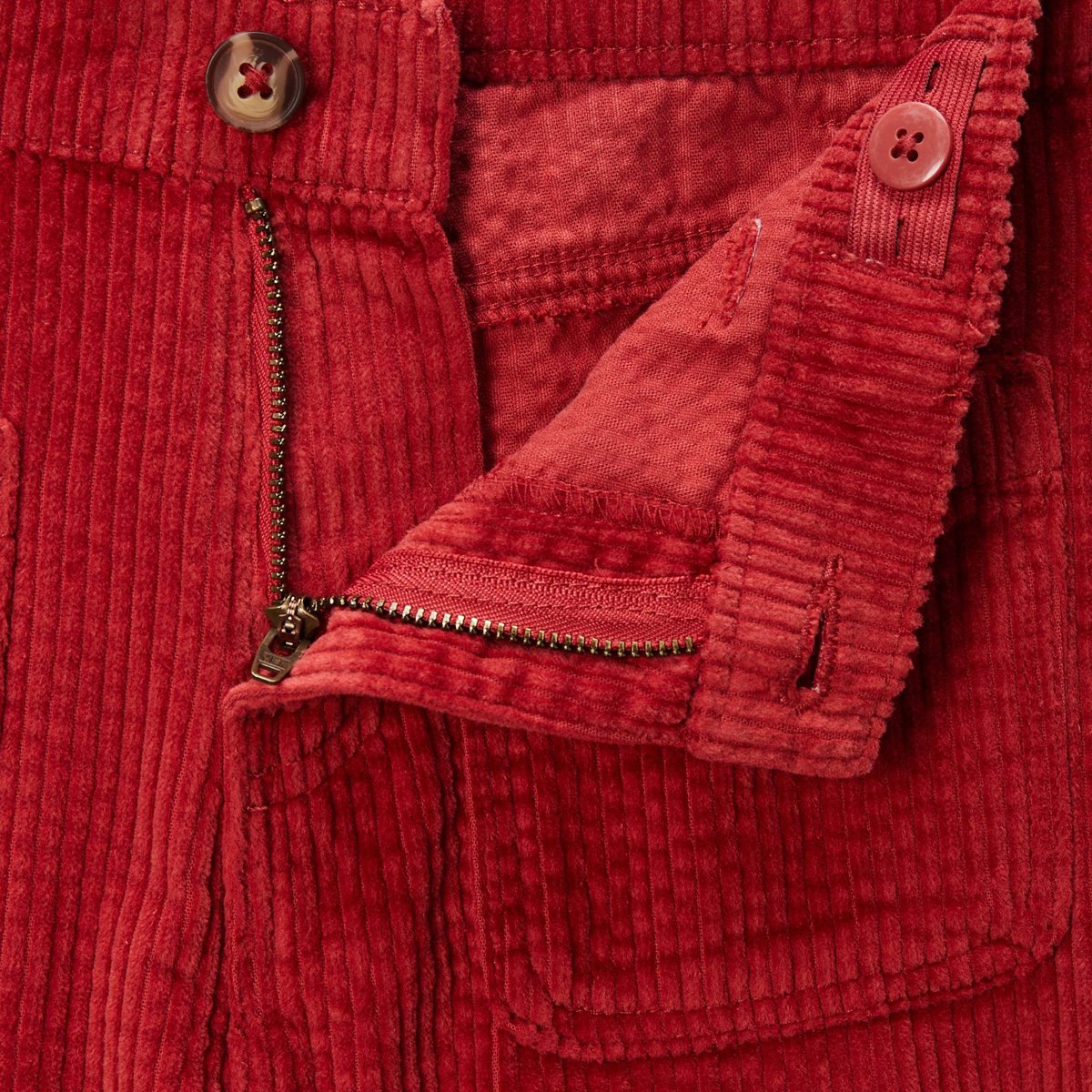 Pantalon effet velours à poches plaquées bonheur, MONOPRIX