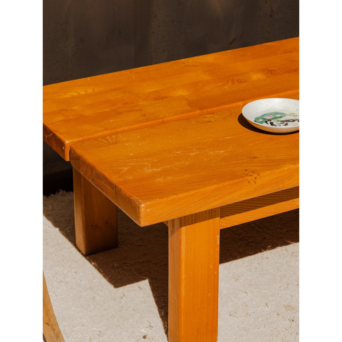 Table basse en bois Donna N°1132 - Bon état bois foncé, DEBONGOUT