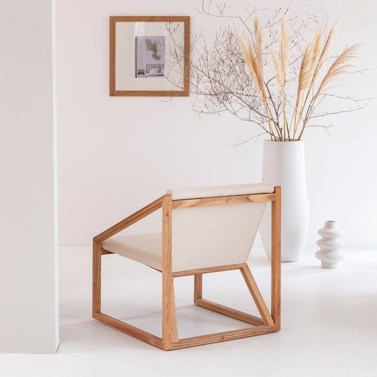 Fauteuil en bois de mindy SUZIE blanc, MADE IN MEUBLES 