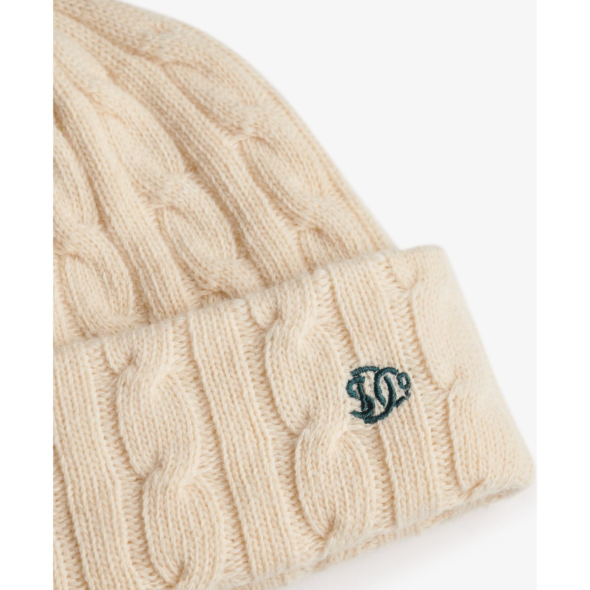 Bonnet Premium Cable Knit Coupe Classique crème naturel, SUPERDRY