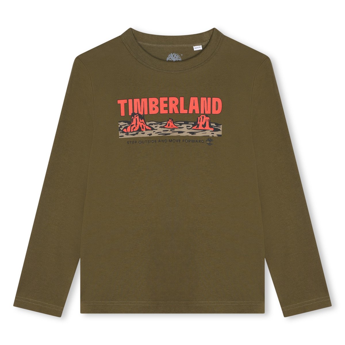 T-shirt à imprimé et message dark olive, TIMBERLAND