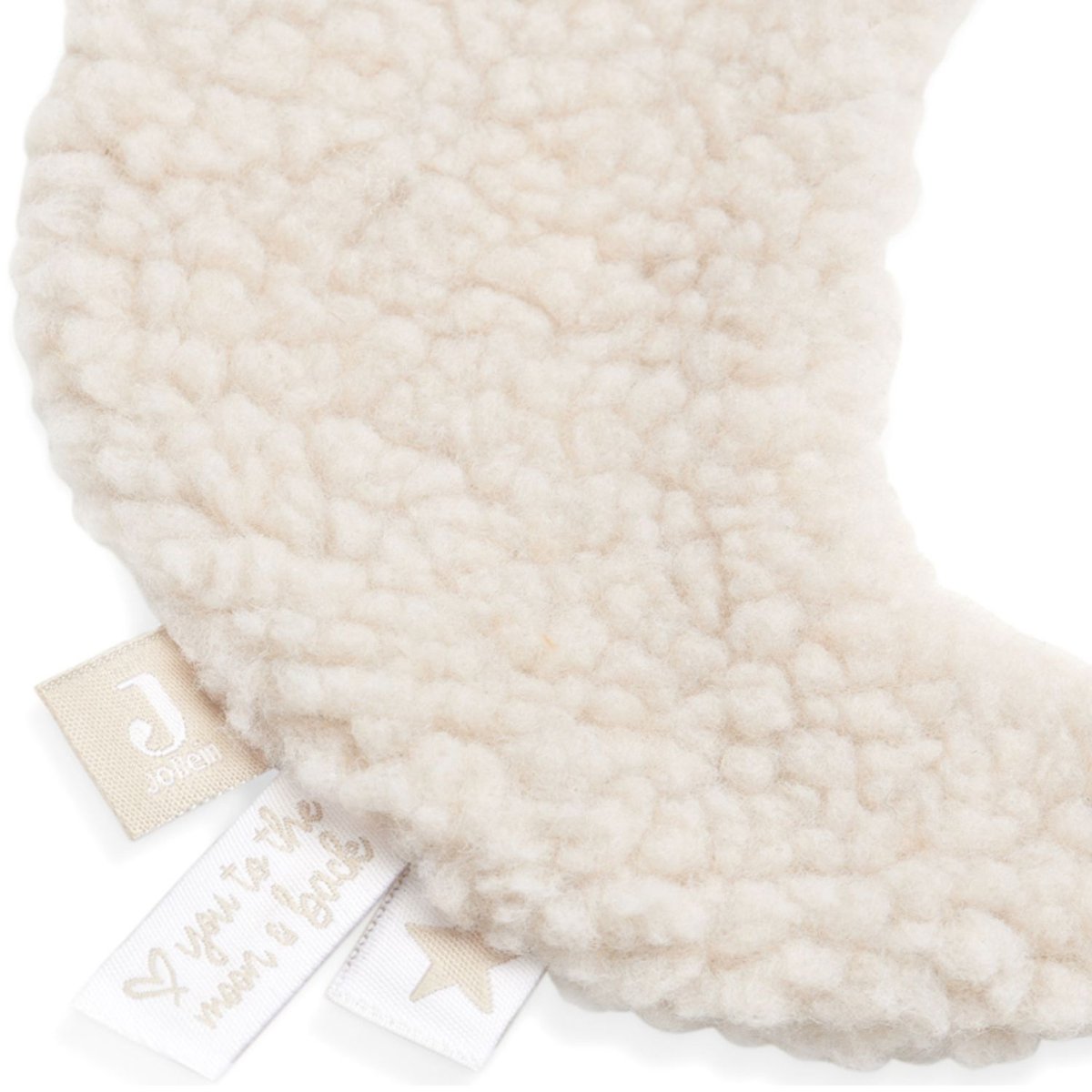 Doudou attache sucette Lune blanc crème, JOLLEIN