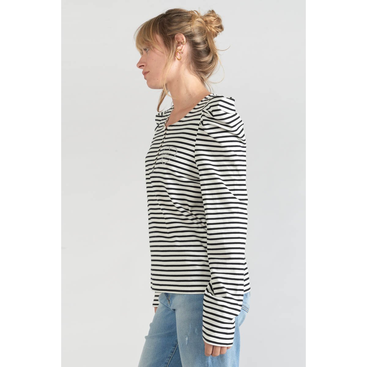 Tee-Shirt DEMI black/white stripes, LE TEMPS DES CERISES