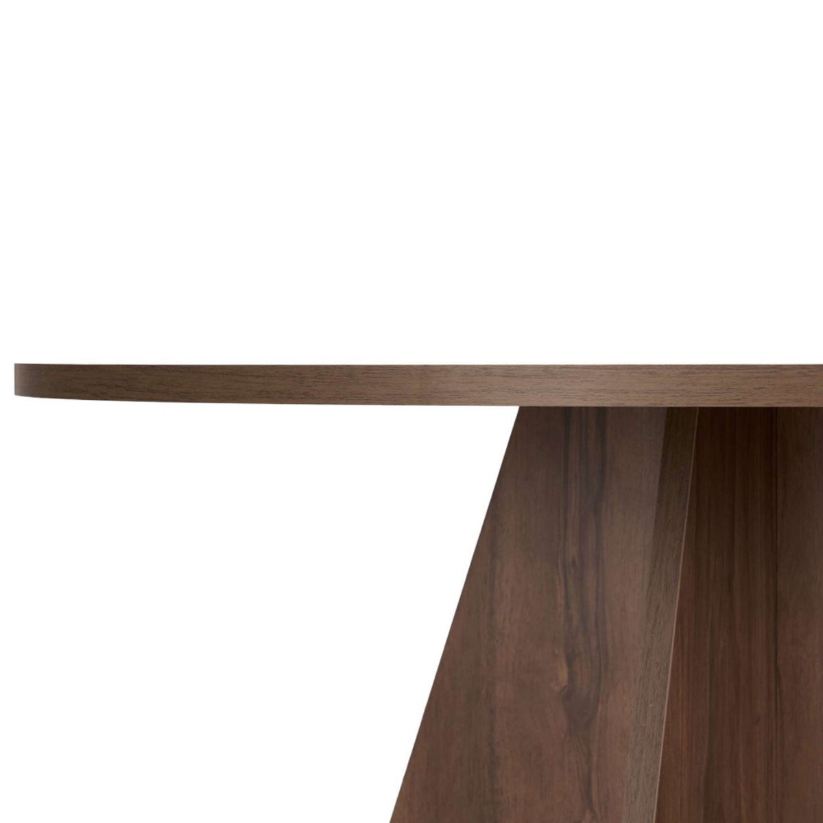 Table à manger 4 personnes ronde en bois- NARO bois foncé, DRAWER