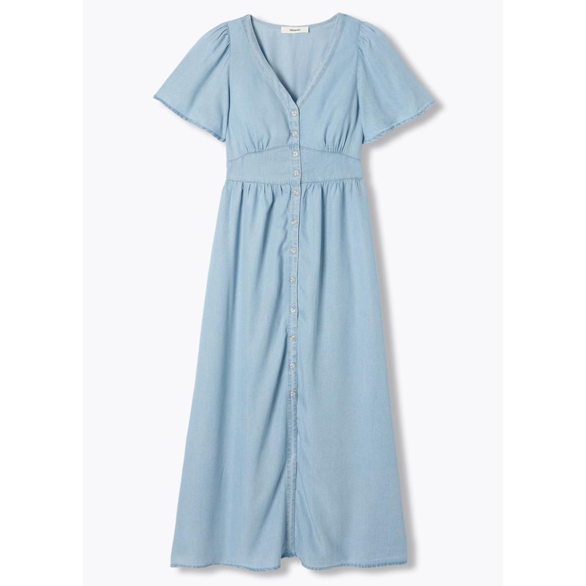 Robe longue en lyocell jean clair, PROMOD