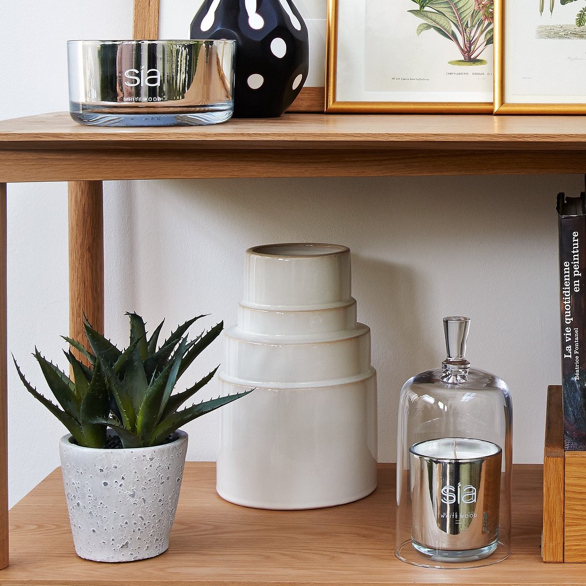 Recharge bougie parfumée au bois de cèdre H7 BELLA blanc, SIA DECO