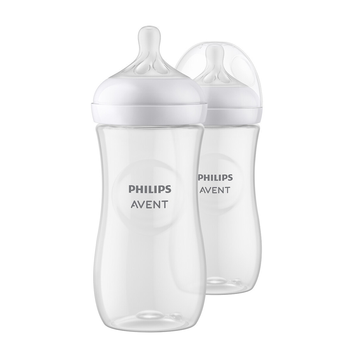 Lot de 2 biberons natural SCY906/02 transparent, PHILIPS AVENT