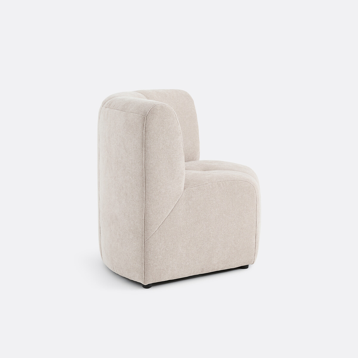 Élément fauteuil de table d'angle modulable, 1 place, en chenille fine, ANETA beige, LA REDOUTE INTERIEURS