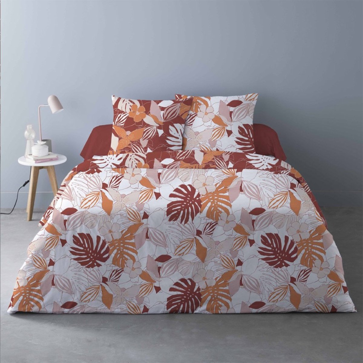 Housse De Couette 240x220 Chika Rouge + 2 Taies rouge, DECORATIE