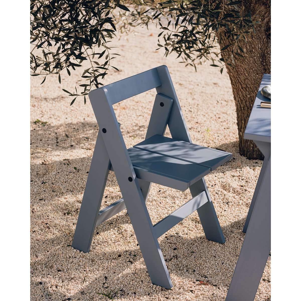 noo.ma Chaise pliante Navo bleu givré, NOO.MA