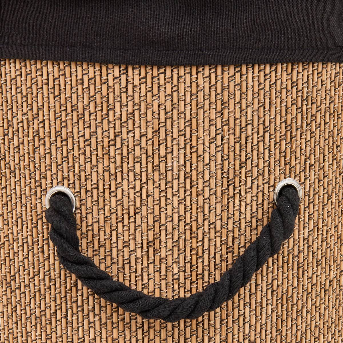 Panier à linge rond 48L STEMY noir, 5FIVE SIMPLY SMART
