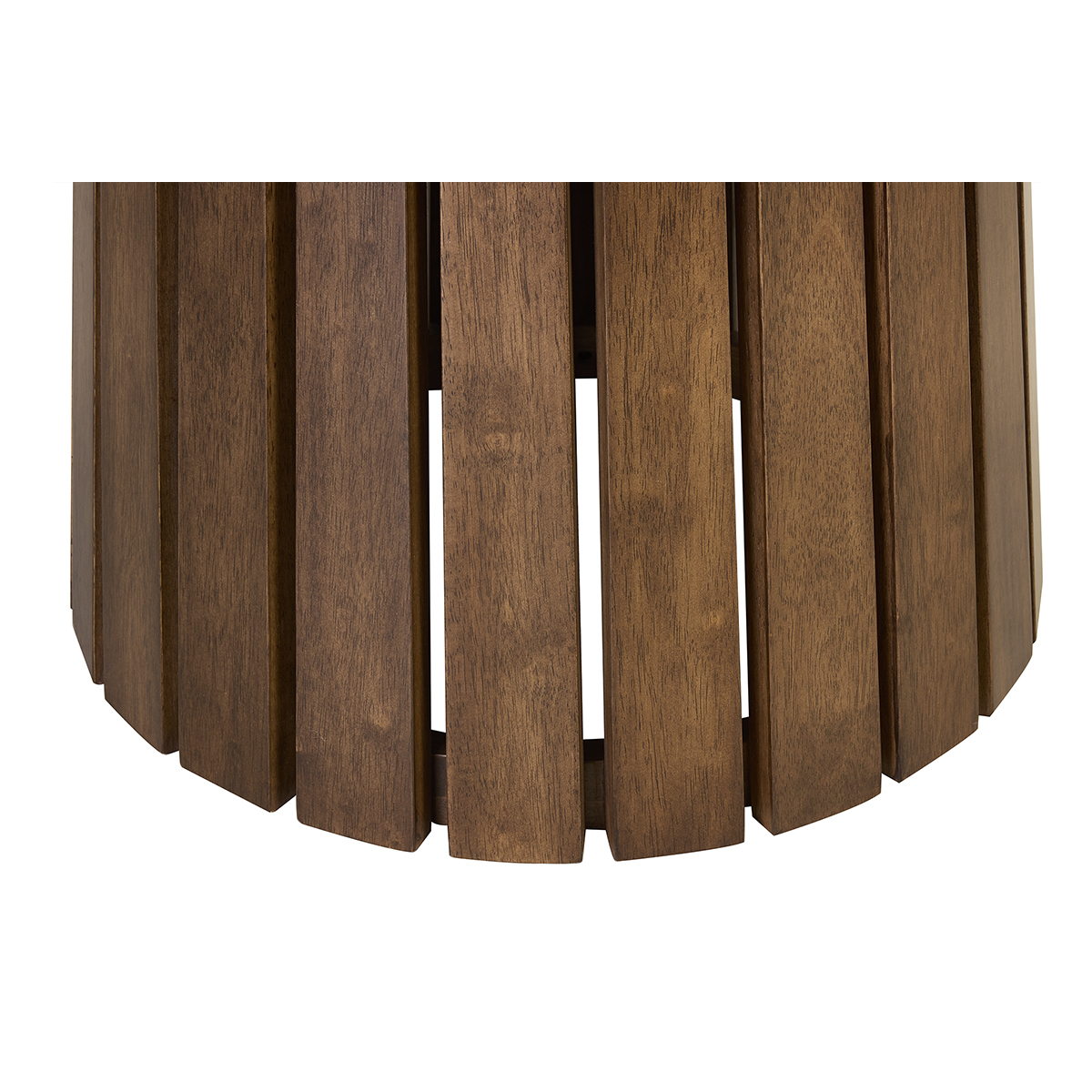 Table à manger ronde en bois foncé noyer D137 cm DITA noyer, MILIBOO