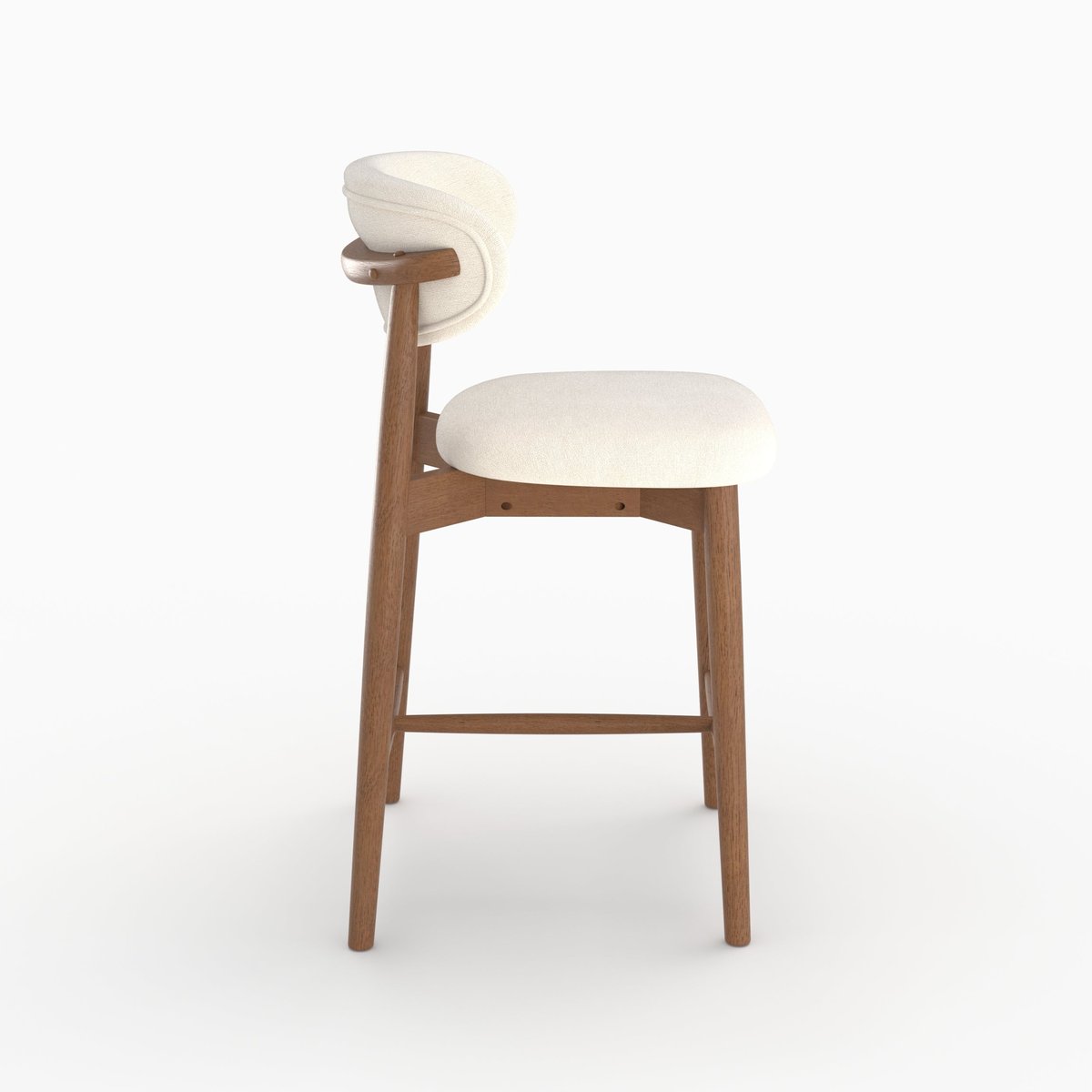 Chaise de bar Yuna tissu - YUNA beige, MAISON PAVANE