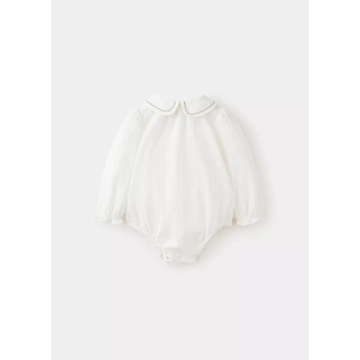 Chemise coton col Claudine blanc cassé, MANGO BABY
