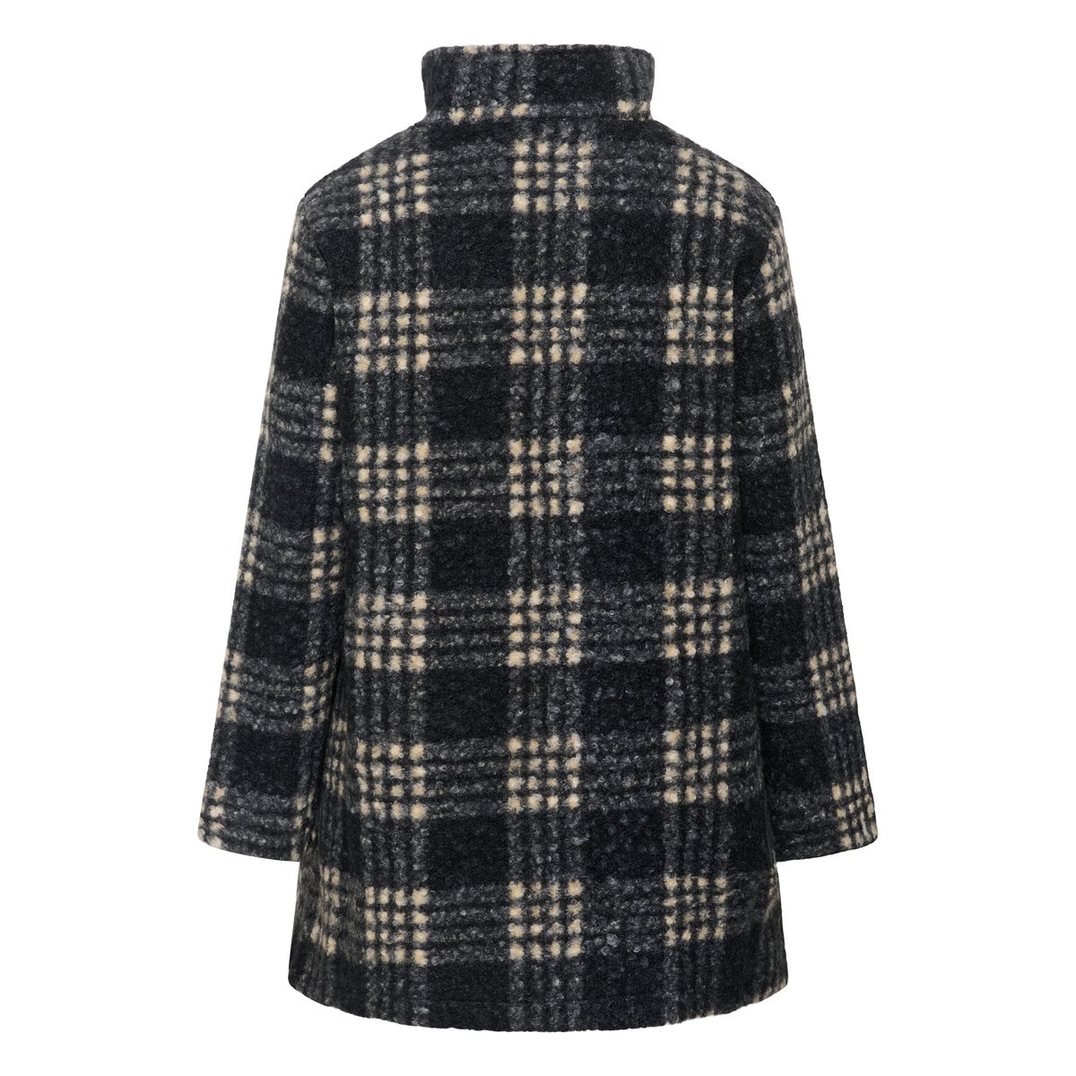 Manteau noir gris marron black/grey/brown check, KAFFE CURVE