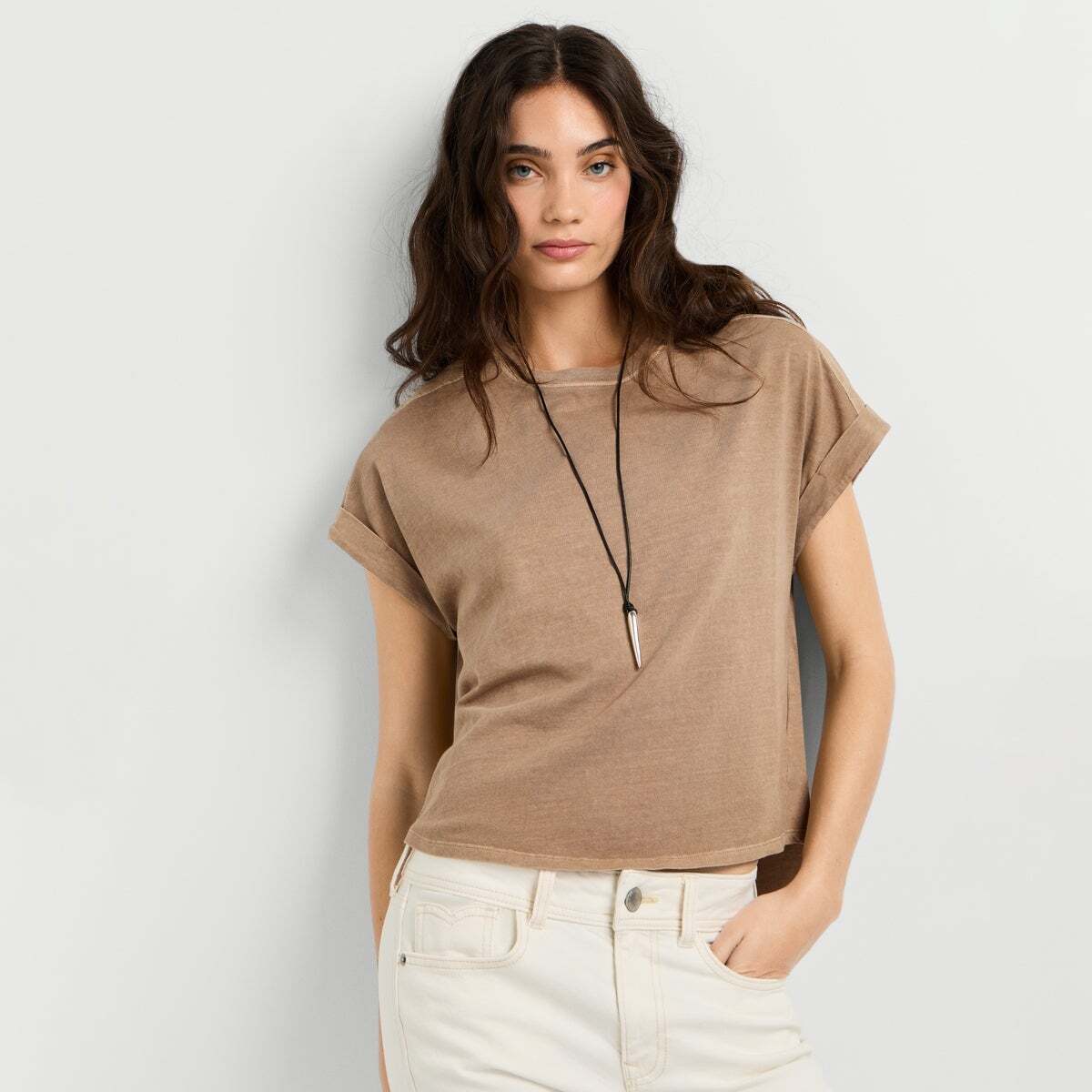 T-Shirt Color Block brun brun, PEPE JEANS