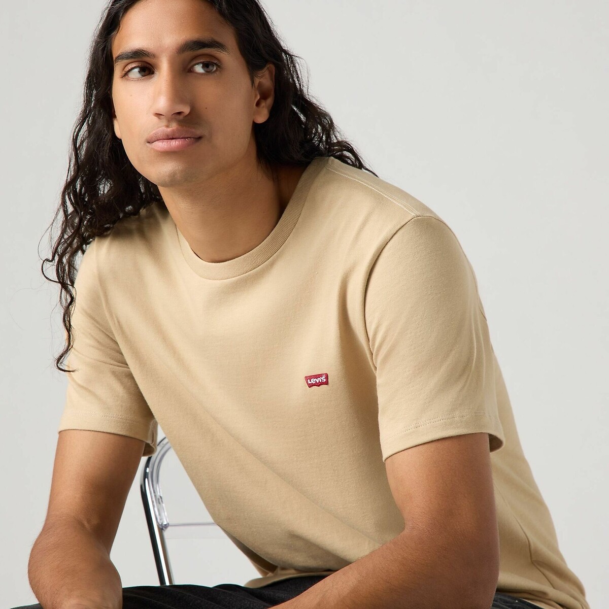 T-shirt col rond manches courtes beige, LEVI'S