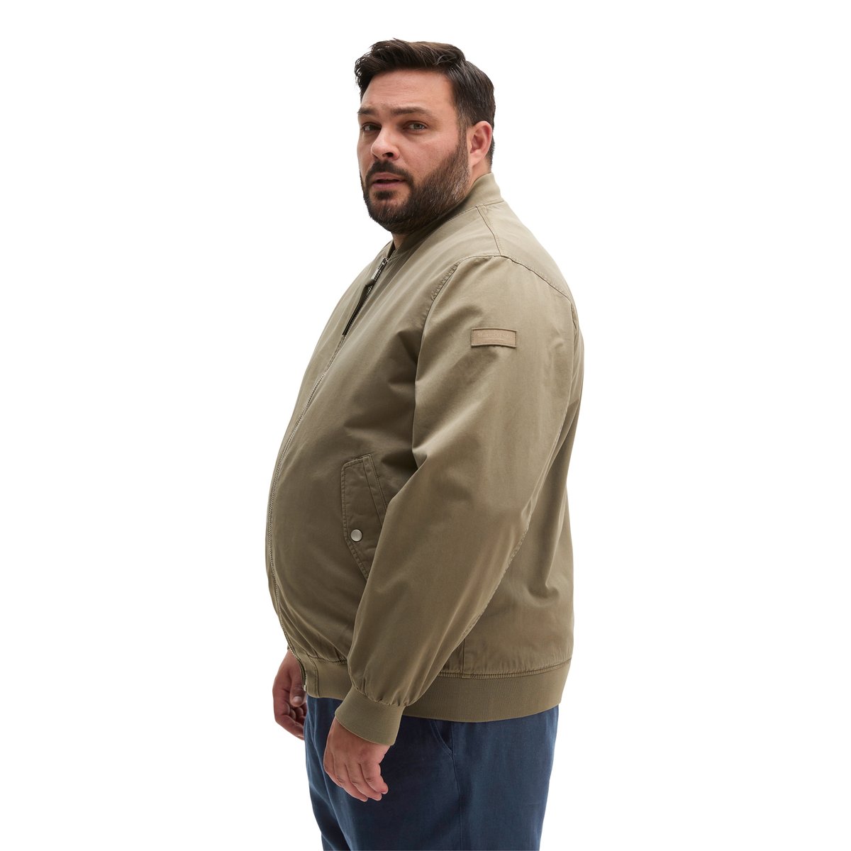 Blouson régulier en sergé de coton bio marron, MARC O'POLO
