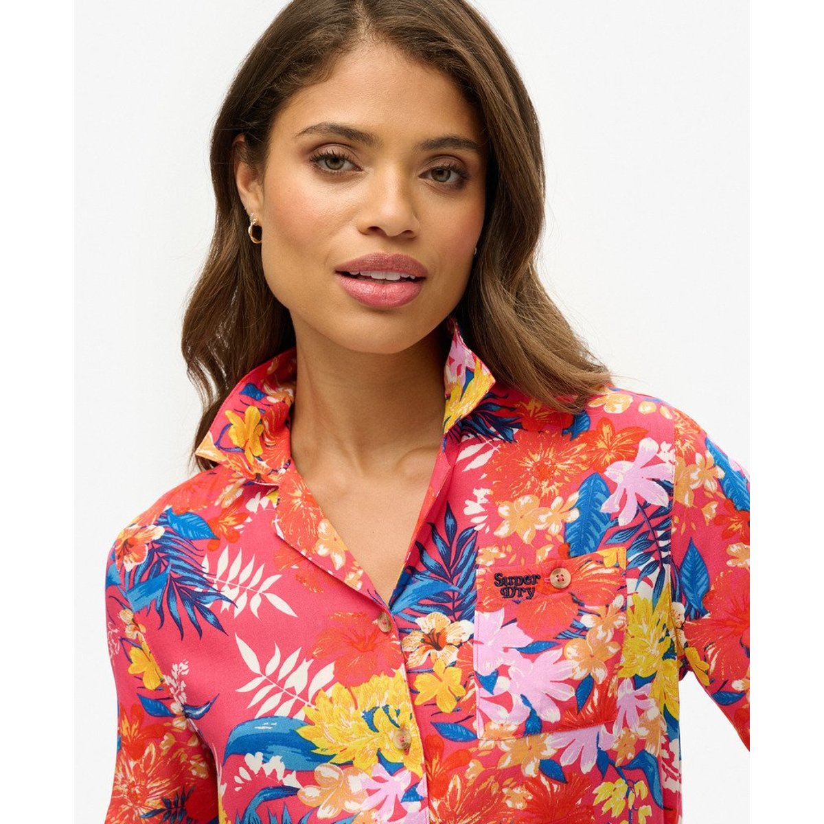 Chemise Beach Resort rose anémone, SUPERDRY