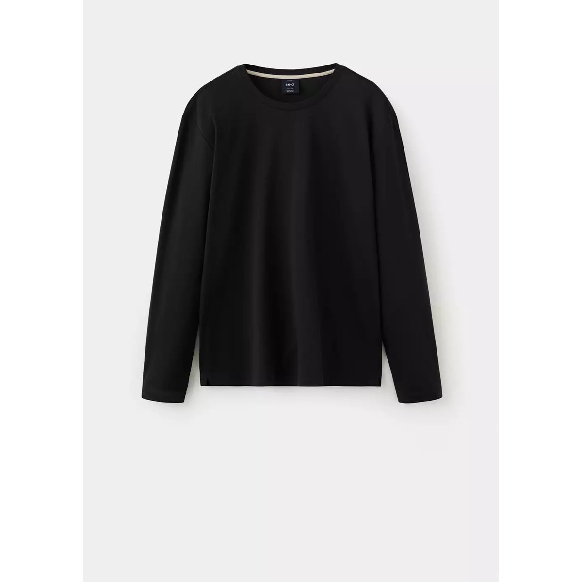 T-shirt 100 % coton regular-fit noir, MANGO MAN