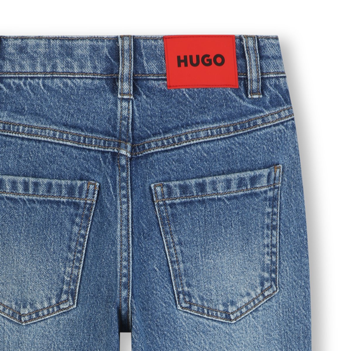 Pantalon en denim dble stone+brossage, HUGO KIDSWEAR