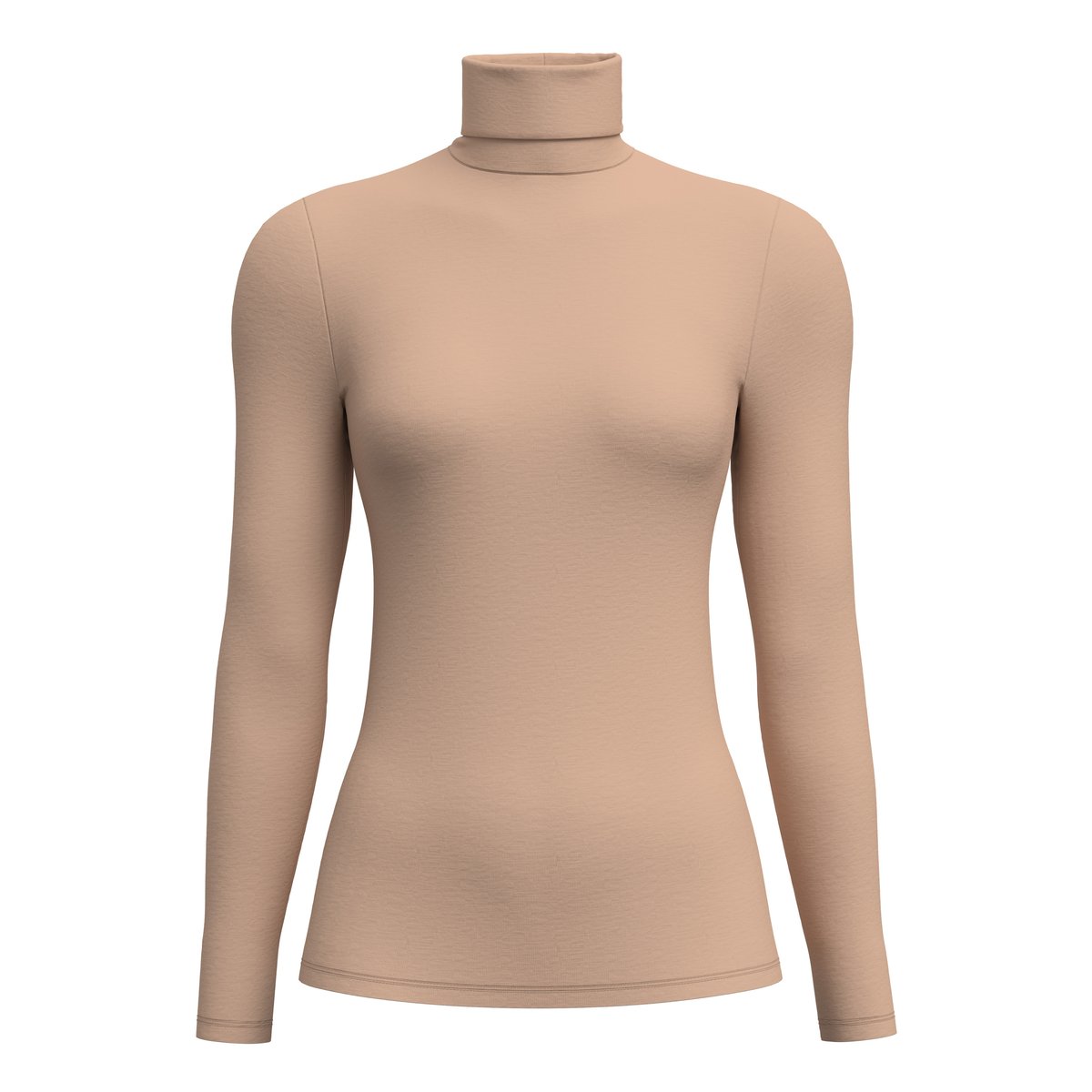 T-shirt à manches longues à col roulé en laine et soie manches longues Laine TRUE CONFIDENCE desert brown, CALIDA